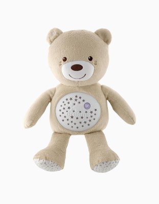 CHICCO Schlafender Teddybär mit Projektor und Musik Baby Bear First Dreams neutral beige 0m+