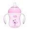 Kubek edukacyjny CHICCO Przejście z uchwytami 200 ml różowy 4m+