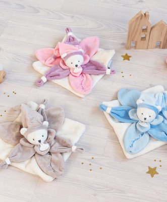 Set cadou Doudou - jucărie de pluș ursuleț bej 24 cm