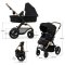 KINDERKRAFT Kombi-Kinderwagen Moov 2 Air 3in1 Pure Black