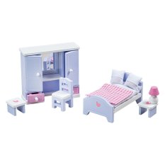 Tidlo Holz Schlafzimmermöbel hell violett-blau
