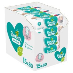 PAMPERS Sensitive Feuchttücher 15er Pack = 1200 Stk