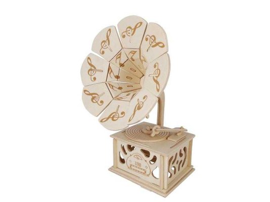 Woodcraft Puzzle 3D din lemn - Gramofon