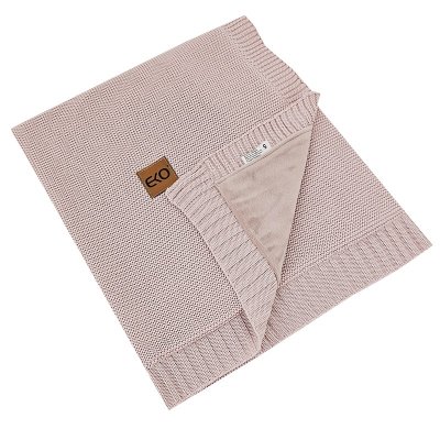 EKO Manta de bambu com forro de veludo Rose Pink 100x80 cm