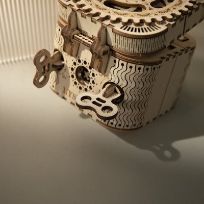 RoboTime Drewniane Mechaniczne Puzzle 3D Szkatułka na biżuterię