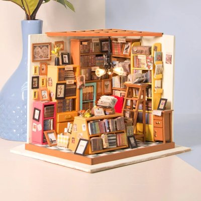 RoboTime 3D Holzpuzzle Miniatur Sam's Arbeitszimmer