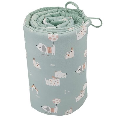 EKO Sängskydd SAMMET Hundar Mint 360x35 cm