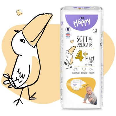 BELLA HAPPY Baby Maxi Plus pieluszki jednorazowe 9-15 kg 40 szt