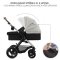 KINDERKRAFT Kočárek kombinovaný 3v1 Moov 2 XL Air Grey