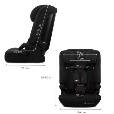 KINDERKRAFT Silla de coche I-Comfy i-Size (76 a 150 cm) Black