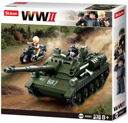 Sluban WWII M38-B0687 Canon automoteur soviétique SU-85 - Chasseur de chars