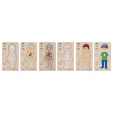 Goki Puzzle in legno Corpo umano - ragazzo