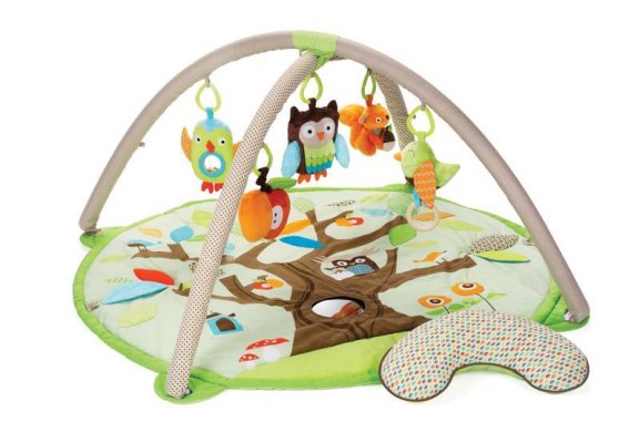 SKIP HOP Speeldeken 5 speeltjes, kussen Treetop Friends groenbruin 0m+