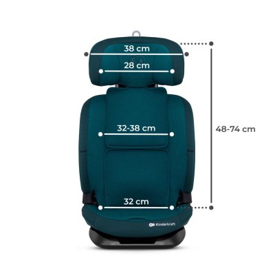 KINDERKRAFT Bilbarnstol Oneto3 i-Size 76-150cm + Isofix Harbor blå