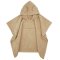 EKO Poncho bawełniane z kapturem i uszkami Beige 75x120 cm