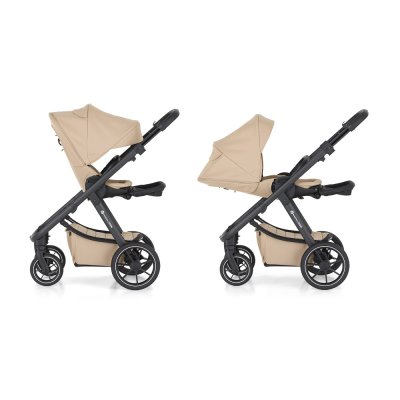 PETITE&MARS Kočárek kombinovaný ICON 2v1 Mocha Beige LITE RWS + Core Pro i-Size Black Grey + Báze