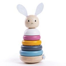 Bigjigs Baby Motorik-Stapelspielzeug Turm Hase aus Holz