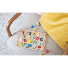 Petit Collage Puzzle de sortat cu numere și forme multilingv