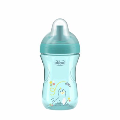 CHICCO Šalica Advanced sa slamkom teal, 12mj+
