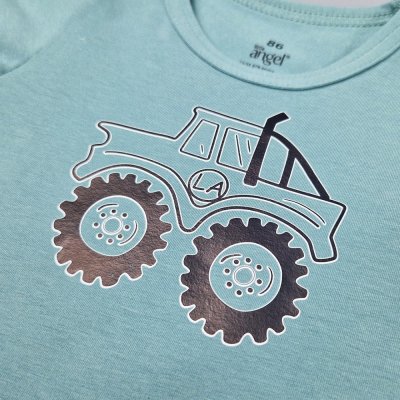 T-shirt sottile manica corta con immagine Outlast® - lichene scuro-auto