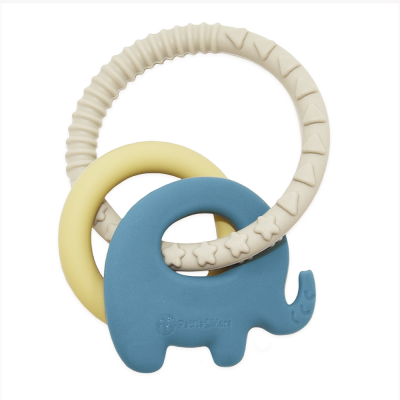PETITE&MARS Kousátko silikonové Elefi Cute Blue 0m+