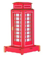 Woodcraft Puzzle 3D in legno Cabina telefonica britannica