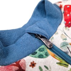 Veste polaire zippée - motif amanites beige