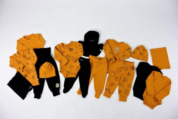 Joggingbroek smyk PRINT Outlast® - honingkleurige diertjes