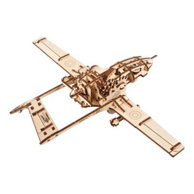 Puzzle mécanique en bois 3D Ugears Drone de combat Bayraktar TB2