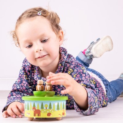 Bigjigs Toys Drewniana pozytywka Woodland