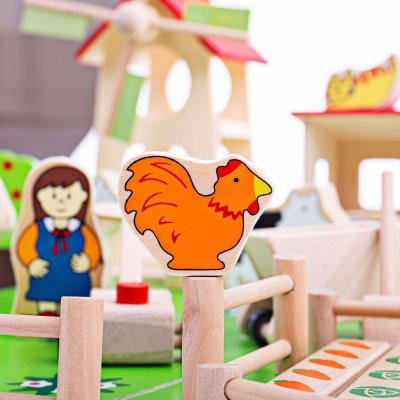 Bigjigs Toys Großer Bauernhof aus Holz