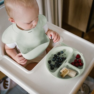BABYONO Silikon-Lätzchen - Salbei