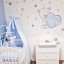 Stickers for children's room - Teddy bear with stars in blue color
