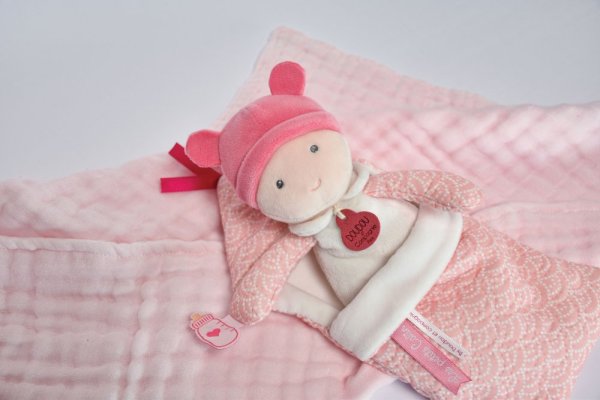 Doudou Jolijou Niemowlę w otulaczu 20 cm