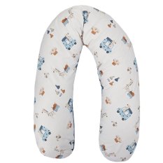 Cuscino da allattamento EKO Velvet Giraffe blu 180 cm