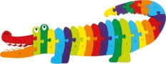 small foot Puzzle d'encastrement crocodile ABC