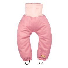 Verstelbare softshell winter kinderbroek met sherpa Monkey Mum® - Roze schaapje