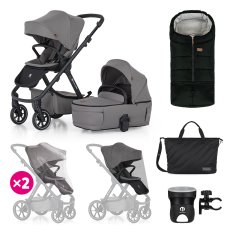 Συνδυασμένο καρότσι PETITE&MARS ICON 2in1 Dove Grey XXL RWS