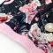 Vestido sweatshirt - flores pretas