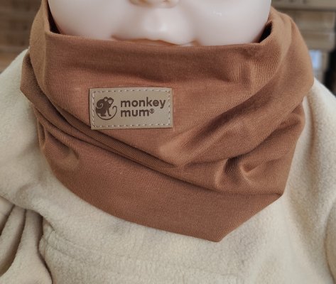 Ovratna rutka Monkey Mum® - Svetlo rjava