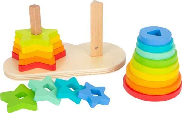small foot Steckturm Regenbogen Duo