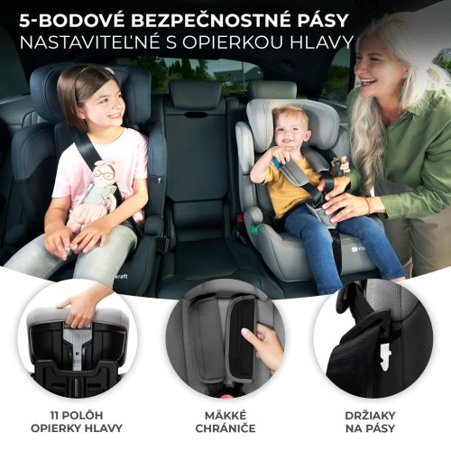 KINDERKRAFT Κάθισμα αυτοκινήτου Comfort up i-size μαύρο (76-150 cm)