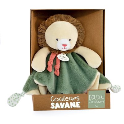 Doudou Plysch snuttefilt lejon Couleurs Savane 25 cm