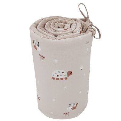 EKO Spjälsängsskydd VELVET Bees Beige 360x35 cm