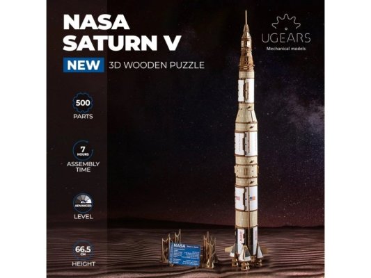 Ugears 3D Holzmechanik Puzzle NASA, Saturn V