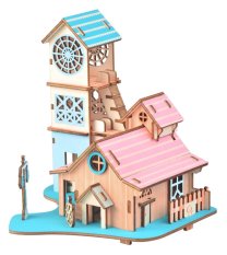 Woodcraft 3D Holzpuzzle Villa am Fluss