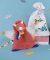 Doudou Geschenkset - Plüsch Schmusetuch Dinosaurier orange 25 cm