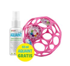 OBALL Brinquedo Oball RATTLE 10 cm dark pink 0m+AQUAINT 100% água de limpeza ecológica 50 ml