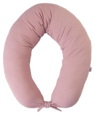 BABYMATEX Cojín de lactancia muselina Luna viejo rosa 260 cm