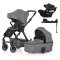 PETITE&MARS SET Kočárek 4v1 ICON Dove Grey LITE AIR + CBX By CYBEX Aton B2 i-Size